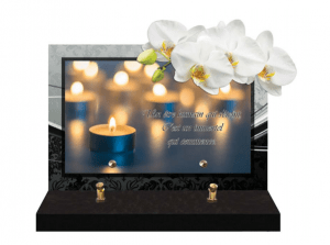 plaque funeraire motif bougie
